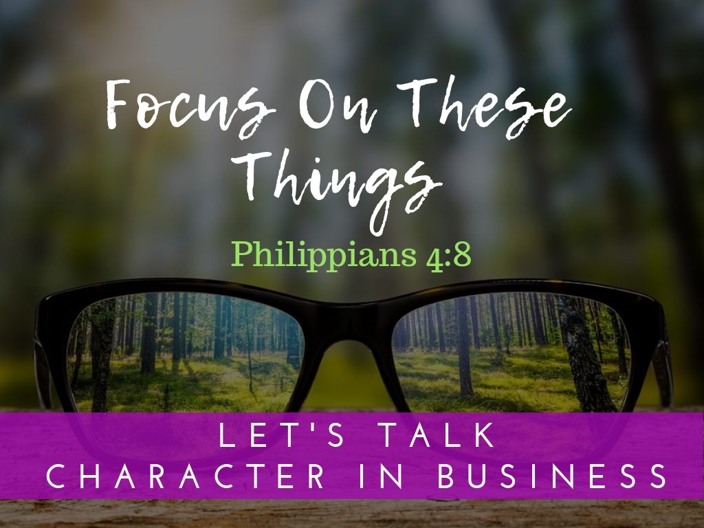 Focus on these things!