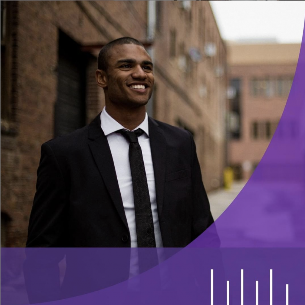 Black man smiling widely