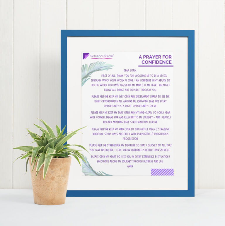 FaithFocusFlow Prayer For Confidence In Business